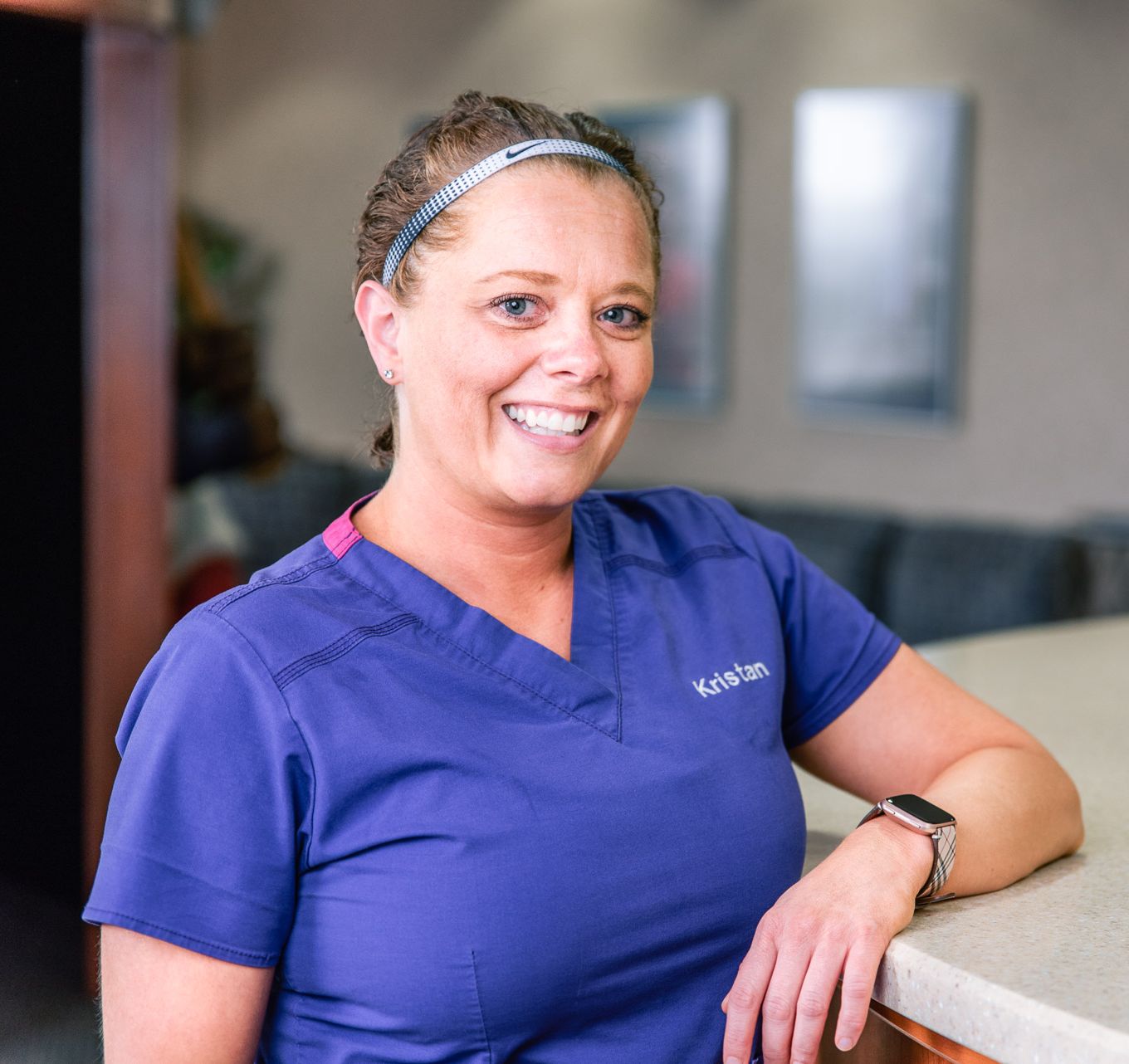 kristan, front desk check-in, pediatric dentistry